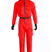(?Red?, 14-15Y) Spring And Summer Men'S Jumpsuit for Teenagers in Red, Comes with Gloves And a Belt