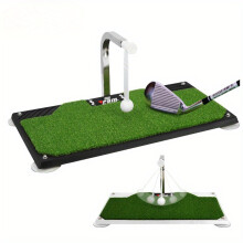 (HL005-360° Swing Trainer [Black, Blank, No Logo]) Golf Swing Trainer, 360-Degree Rotating Club Head, Indoor Golf Practice Aid