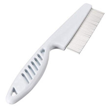 High Comfort Metal Lice Comb with Fine Teeth and Handle for Kids and Pets, Durable Stainless Steel Design