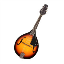 8-String F-Hole Acoustic Mandolin Ethno Musical Instrument with Picks, Storage Bag, Ideal for Students