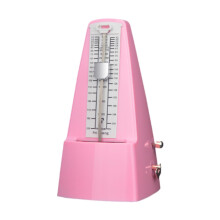 Mechanical Metronome for Violin and Piano, Professional Metal Knob, Adjustable Track Speed, Pink Color