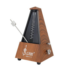 Mechanical Guitar Metronome Online, Brown Wooden Rhythm Metronome for Guitar, Piano, Violin, and Musical Instruments