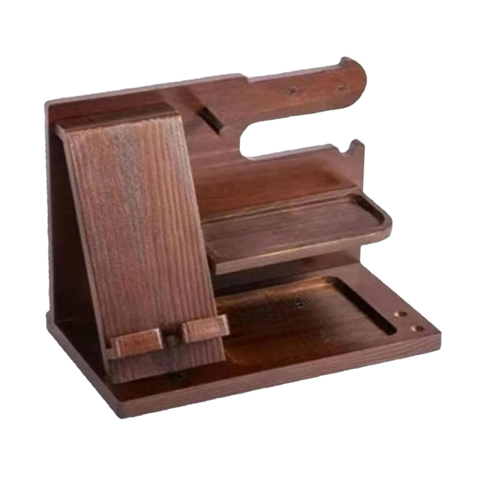 Wooden Phone Docking Station For Nightstand, Organizer And Watch Stand, Perfect For Valentine's Day And Father's Day Gifts 6947110532721