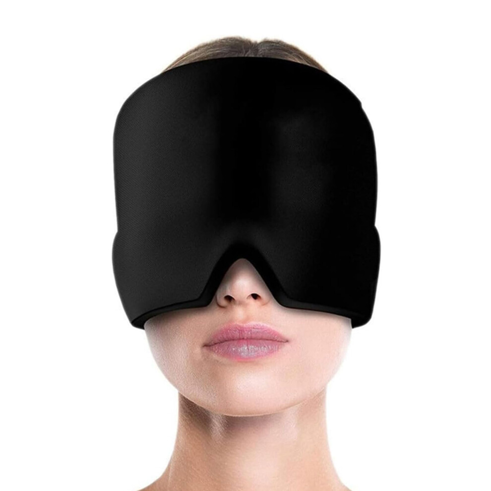 Ice Mask for Migraine Relief, Gel Ice Pack Headband, Cold Therapy Cap for Tension Relief, Adjustable Comfort Fit