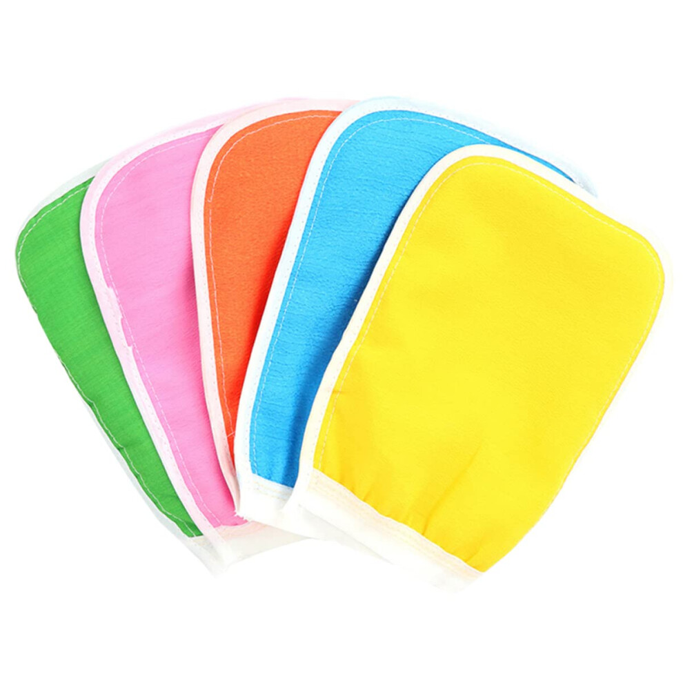 10-Pack Bath Towels and Exfoliating Gloves for Shower Gentle Peeling Spa Treatment Random Colors Soft Material