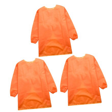 Waterproof Kids Painting Apron Art Smock for Children Orange Size Adjustable Non-Toxic Material