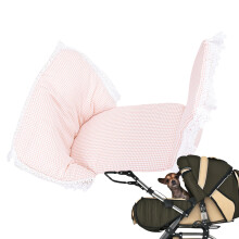 Pet Stroller Cushion - Soft Comfortable Liner, Breathable Mat Pad | Ergonomic, Durable, Stain-Resistant Bedding for Puppies, Kittens, Dogs, Cats, Pink
