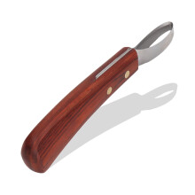 Hoof Knife for Horses - Double-Edged Hoof Care Cutting Tool, Trimming Knife for Cattle and Small Horses, Blacksmith Tool, Brown