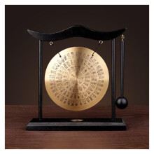 Miniatur Musikinstrument Modell Hängender Gong aus Holzrahmen für Desktop-Ornamente und Requisiten – Gongs und Trommeln