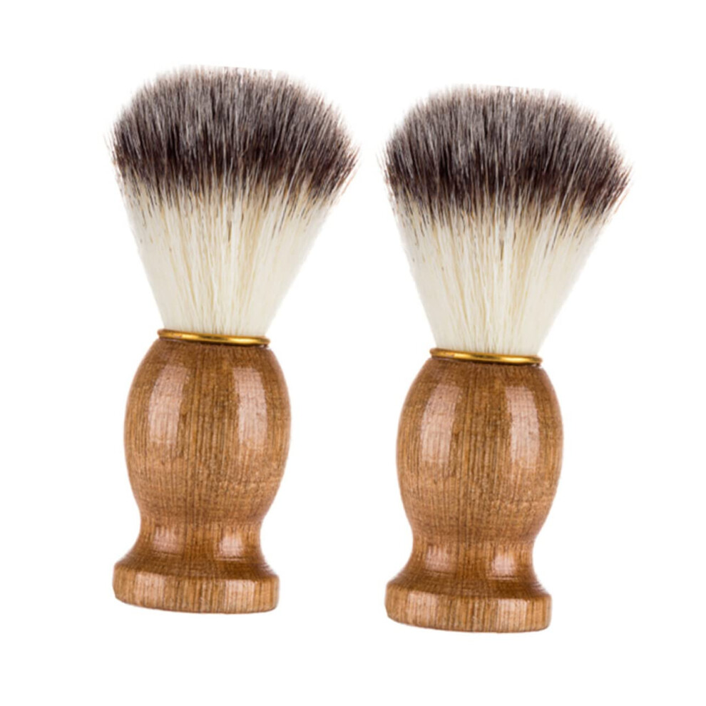 Shaving Brushes for Men, Soft Nylon Bristles, Durable Beard Care Tools, Ideal for Hairdressing Salon, Gift for Dads