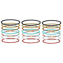 21-Piece Handmade Boho Anklet Set with Colorful Beads Adjustable Durable for Everyday, Parties, or Beach Outfits