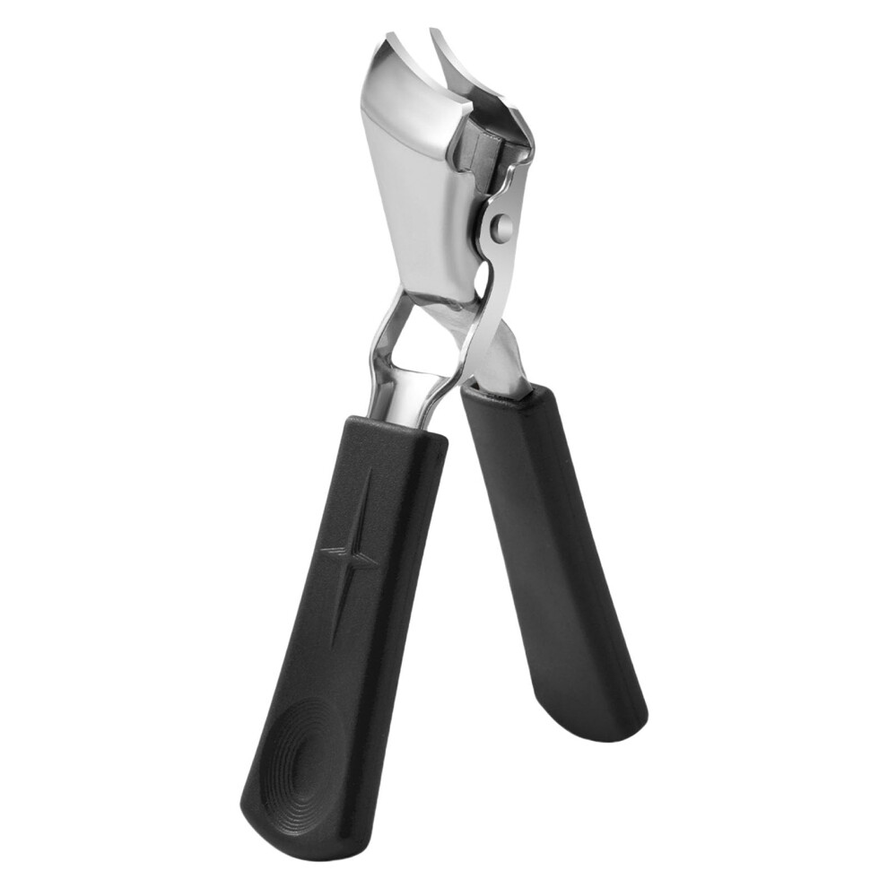 Black Portable Nail Clipper With Catcher, Stainless Steel Nail Cutter, Wide Opening, Anti-Splash Design, Fingernail Clipper