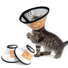 Pack of 3 Adjustable Cone Collar for Dogs and Cats, Anti-Bite Protective Collars, Small 15-18 cm Rehabilitation Funnel