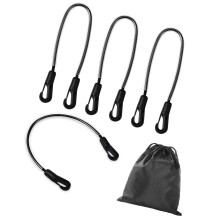 Adjustable Elastic Horse Blanket Leg Straps with Double Clip Design, Stretch Replacement, 4-Pack, Durable Material