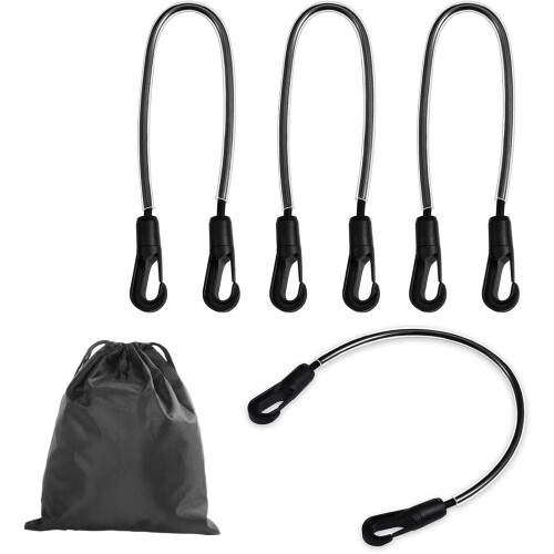 Adjustable Elastic Horse Blanket Leg Straps with Double Clip Design, Stretch Replacement, 4-Pack, Durable Material 2