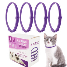 Calming Collar for Cats and Dogs, Adjustable Waterproof Anti-Stress Collar, Behavior Relief, Pack of 4