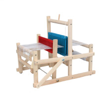 Multi-Craft Wooden Weaving Machine for Kids, Educational Craft Set, Folding Loom, Beginner-Friendly Handmade Toy