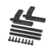 PARK (nero) Paraurti anteriore in alluminio per 1/10 RC Crawler Traxxas TRX4 Axial SCX10 II 90046 Redcat