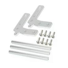 PARK (argento) Paraurti anteriore in alluminio per 1/10 RC Crawler Traxxas TRX4 Axial SCX10 II 90046