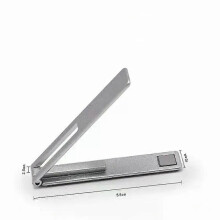 PARK (Silber) Ultradünner, minimalistischer Handyhalter aus Metall, klappbarer Rückstab, tragbarer Tischhalter