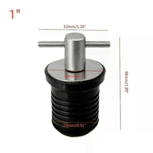 PARK (25 mm) Ablassschraube für Boote, 1 oder 1-1/4 Gummi, T-förmiger Griff, Ablassschraube, Deck-Ablassschraube,