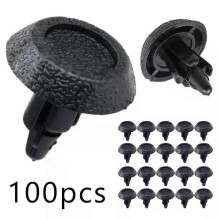 PARK (100) Auto Stoßstange Kotflügel Schwarz Nieten Befestigungen 7mm Loch Auto Nieten Clips Für Toyota