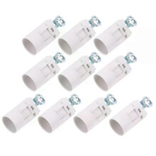 PARK (Weiß) 10 Stück Hochwertiger Kunststoff E14 Lampenfassung LED-Lampenfassung Sichere langlebige