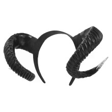 PARK (Schwarz) Halloween Teufelshorn-Stirnband Cosplay Haarreifen Einzelhorn-Stirnband Teufelshörner-Stirnband