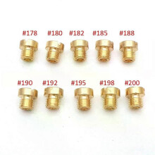 PARK (178–200) Pack von 10 Stück M6 Gewinde 6 mm Motorrad Hauptdüsensatz für DellOrto Vergaser PHBH