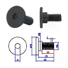 PARK ((20 piezas) M6x13x15)20 piezas Tornillo de cabeza plana grande con hexágono interior de acero
