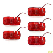 PARK (Rot) J60F 5-teiliges Seitenmarkierungslicht für Autos, dynamische LED-Blinkerlampe für externe