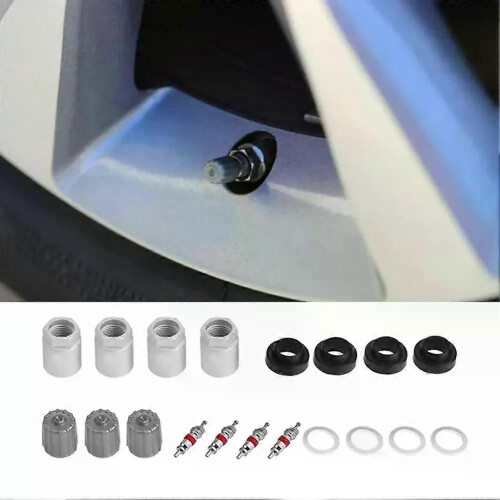 PARK (4 Sets) 4/8 Sets Auto Reifendrucksensor Rebuild TPMS Service Reparatursatz mit Mutter Ventilkappe 2