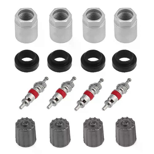 PARK (4 Sets) 4/8 Sets Auto Reifendrucksensor Rebuild TPMS Service Reparatursatz mit Mutter Ventilkappe 1