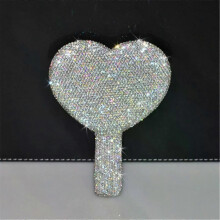 PARK (Stick Diamond A) Travel Diamond Makeup Mirror Love Heart Bling Kosmeettiset Kauneustyökalut Kädessä
