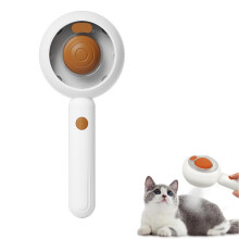 3-in-1 Sprüh-Pflegebürste für Langhaarige und Kurzhaarige Katzen Braun, Antistatisch, Mit Ein-Klick-Reinigung