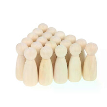 PARK (20 Stück Puppe 6,5 x 2,3 cm) 30 Stück unfertige Holzpilze oder 20 Stück Minipuppen für Kunsthandwerks-DIY-Projekte