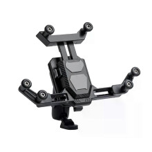 PARK (Spiegelhalterung) Motorrad-Telefonhalter, Telefonklemme, verstellbar, stabil, Anti-Schock, drehbar,