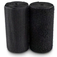 PARK (nero, larghezza 150 mm) 1 m/paio di nastro adesivo con velcro da cucire, larghezza 15 cm/6, strisce