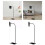 PARK (120 cm) Supporto per telefono, base stabile, supporto da pavimento per tablet, videocamera, streaming 4