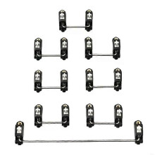 PARK (Schwarz) K32C Platte Montiert Satellite Stabilisator 2u 625u für 61 87 104 108 Mechanische Tastatur