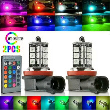 PARK (2 Stück H8) 2 Stück Auto-Nebelscheinwerfer H8 9005 881 1156 1157 RGB Auto Fahren Laufen Licht
