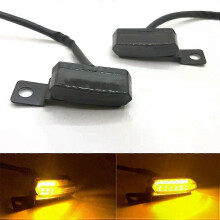 PARK (Schwarz) 2 stücke Mini Moto rcycle LED Blinker Lampe Sequentielle Fließende Anzeige Licht intermitentes