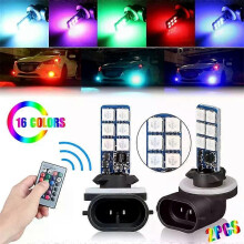 PARK (2 Stück 881) 2 Stück Auto-Nebelscheinwerfer H8 9005 881 1156 1157 RGB Auto Fahren Laufen Licht