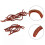 PARK (8 cm) 20 Pcs Künstliche Regenwurm Angeln Köder 8 Cm 10 Cm Simulierte Regenwurm Weichen Köder Predator 2