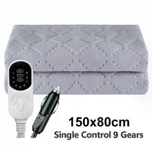 Coperta riscaldante elettrica PARK (150X80cm) 12V per auto e camper, spegnimento automatico 2/8/12 ore,