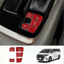 PARK (hopea) auton elektroninen käsijarrupainiketarra alumiinia Toyota ALPHARD/VELLFIRE 40 -sarjaan
