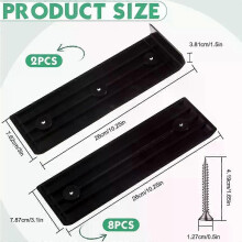 PARK (Negro) Toboganes para literas de remolque de barco de 3 x 10 pulgadas Toboganes para literas de