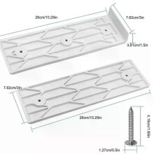 PARK (Blanco) Toboganes para literas de remolque de barco de 3 x 10 pulgadas Toboganes para literas