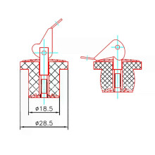 PARK (0,75 in) 5/8in 3/4in Boot Messing Ablauf Stecker Robuste Rostfrei Starke Abdichtung Kompression