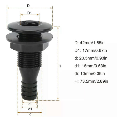 PARK(WHITE) 1 conector de manguera de 5/8" con conector pasante recto ABS resistente a impactos para 2